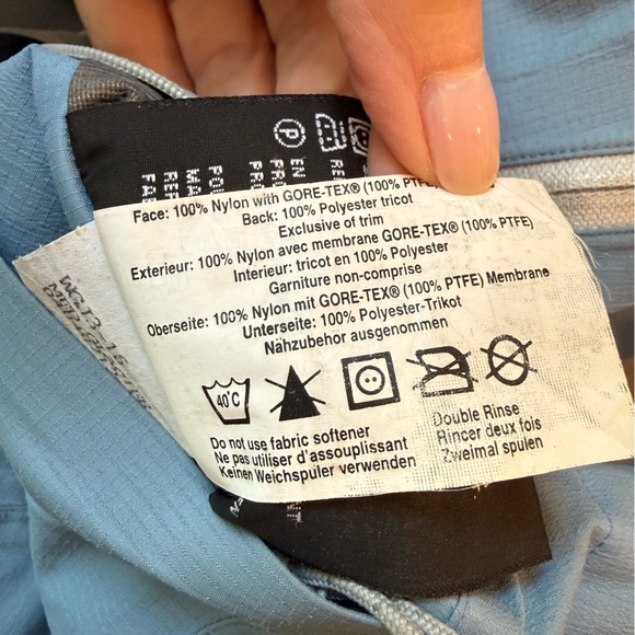 Arc’teryx SL Series Two-Tone Glacier Blue GORE-TEX Hardshell Jacket VTG Medium - Picture 12 of 16
